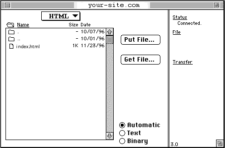 Using Fetch for Macintosh